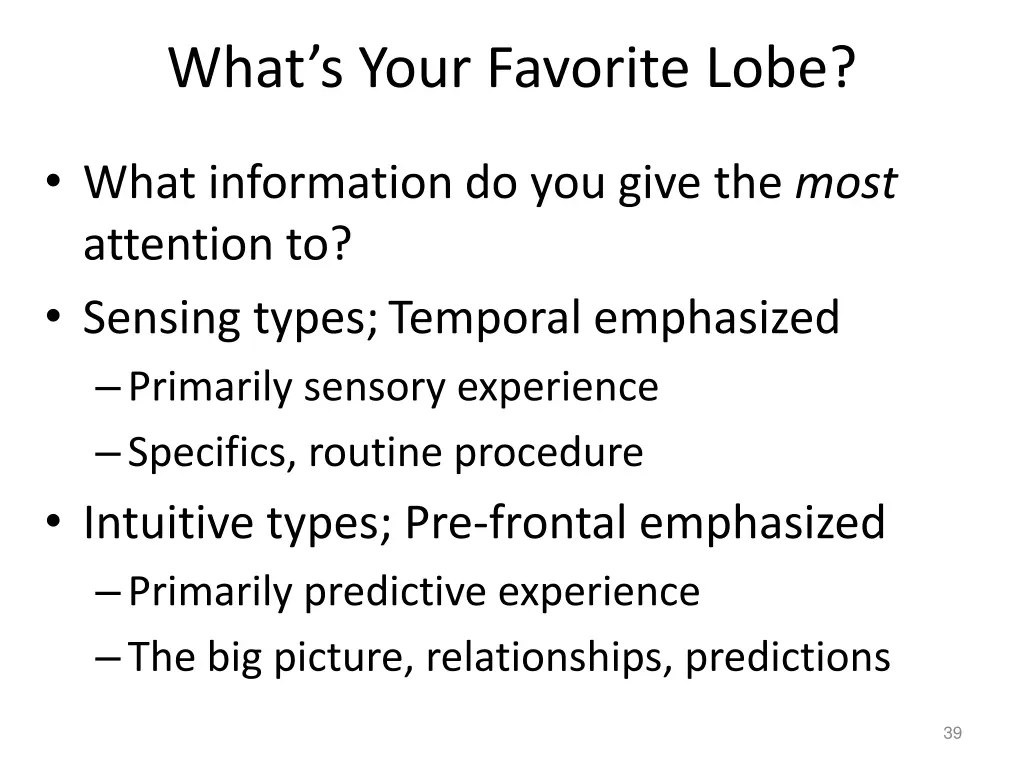 what s your favorite lobe