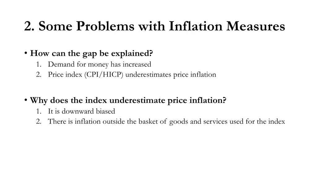 2 some problems with inflation measures 1