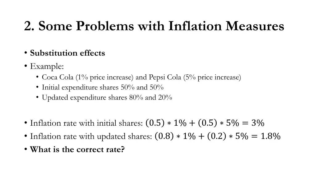 2 some problems with inflation measures 3