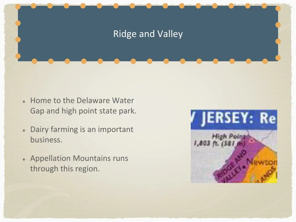 ridge and valley