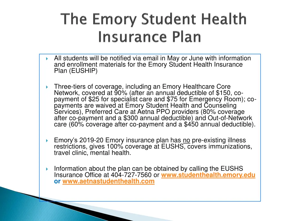 all students will be notified via email