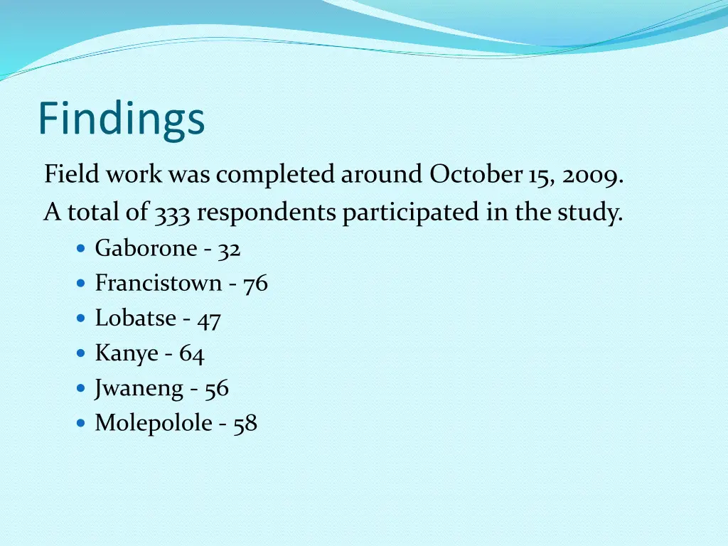 findings