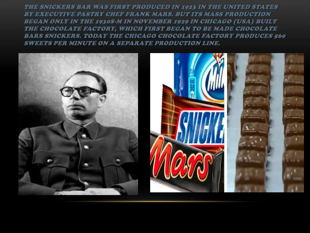 the snickers bar was first produced in 1923