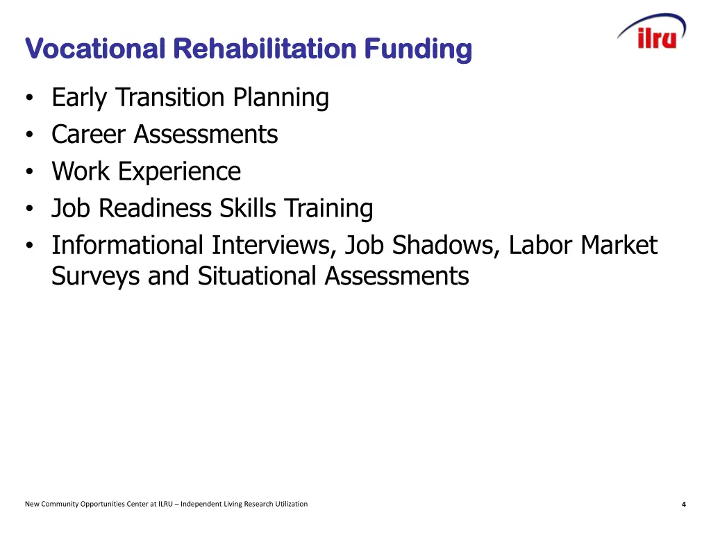 vocational rehabilitation funding vocational