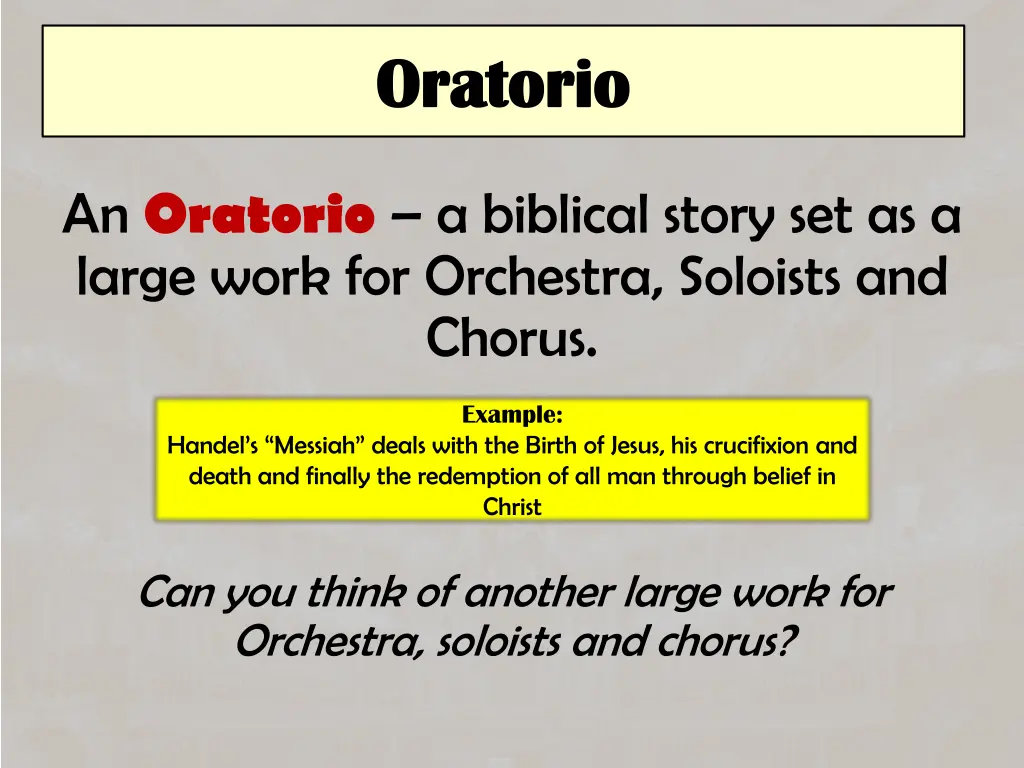 oratorio oratorio