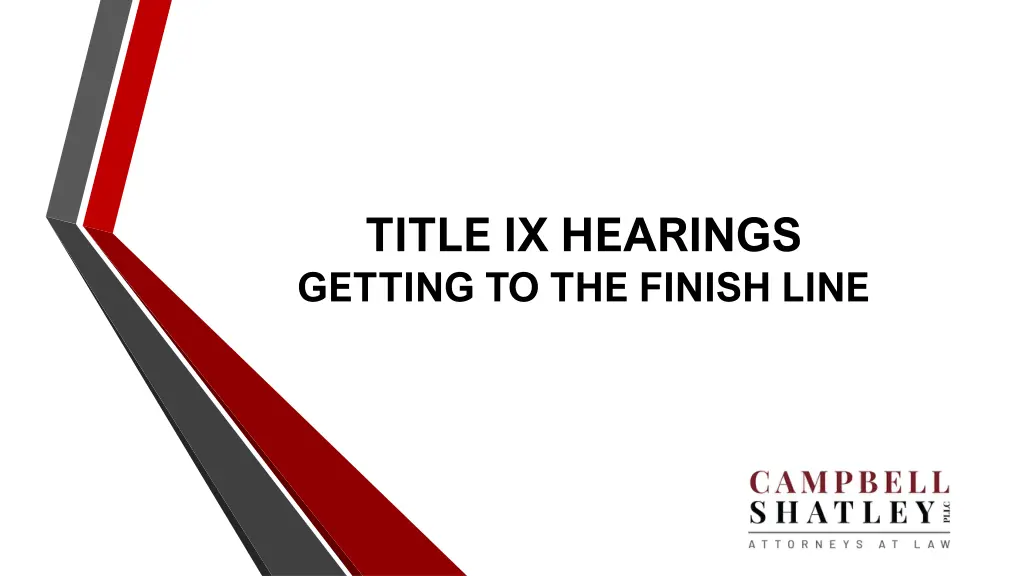 title ix hearings getting to the finish line