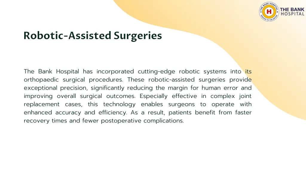 robotic assisted surgeries