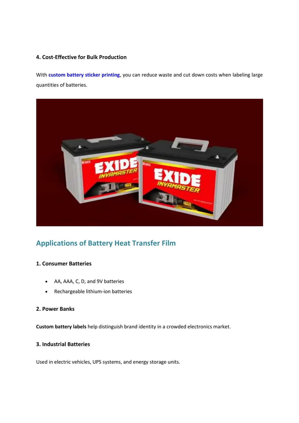 4 cost effective for bulk production