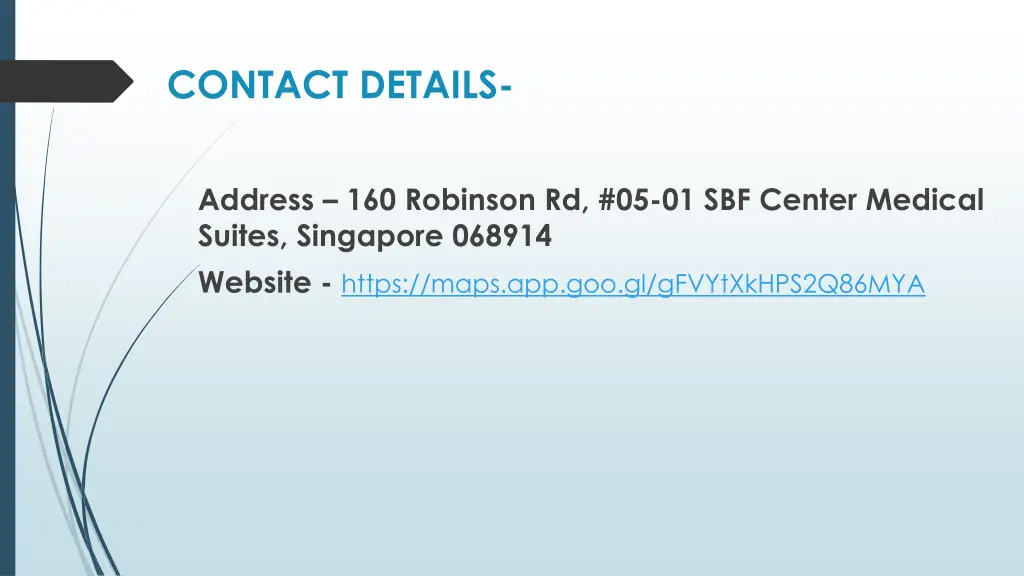 contact details