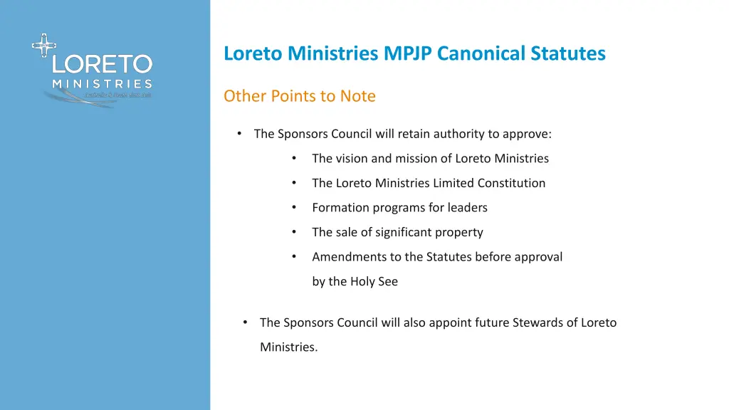 loreto ministries mpjp canonical statutes 1