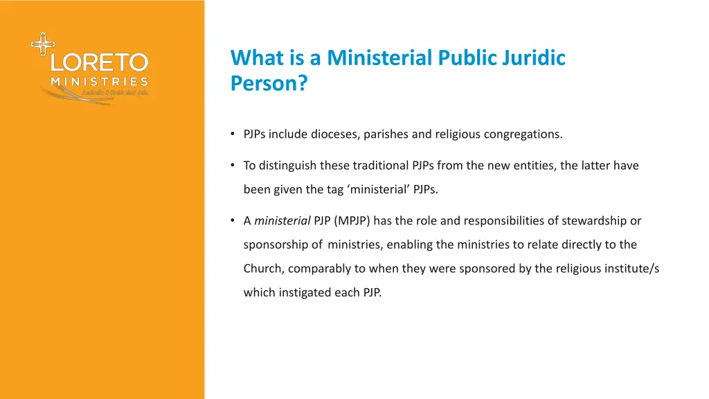 what is a ministerial public juridic person 1