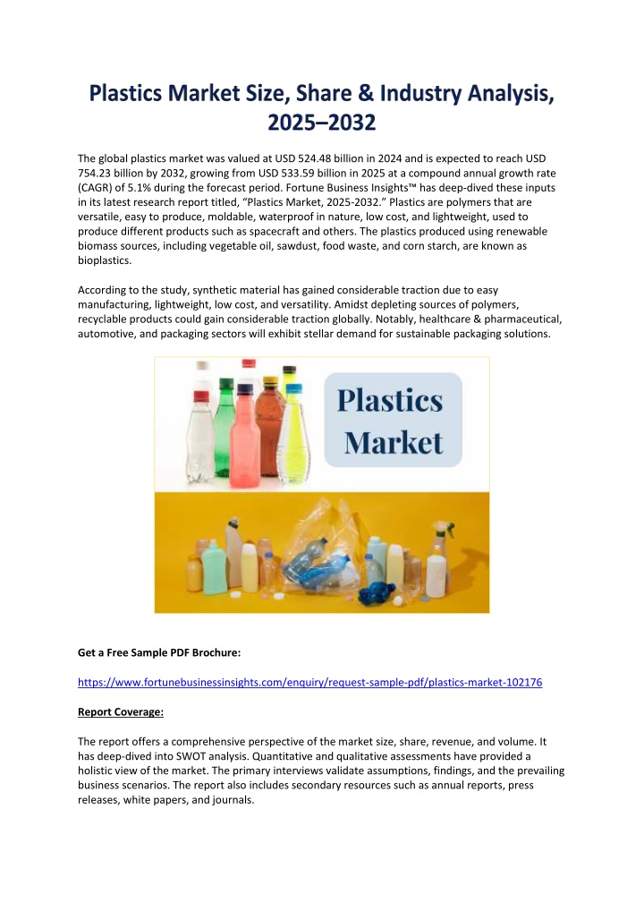 the global plastics market was valued