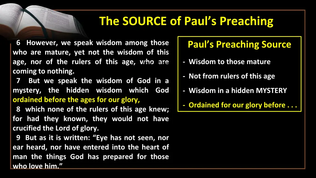 the source of paul s preaching 4