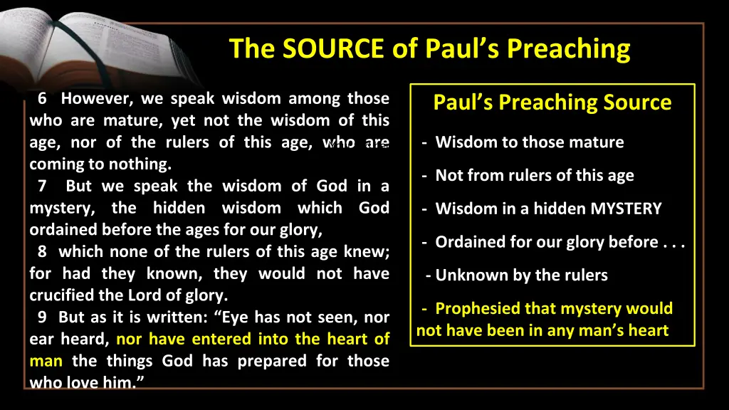 the source of paul s preaching 6