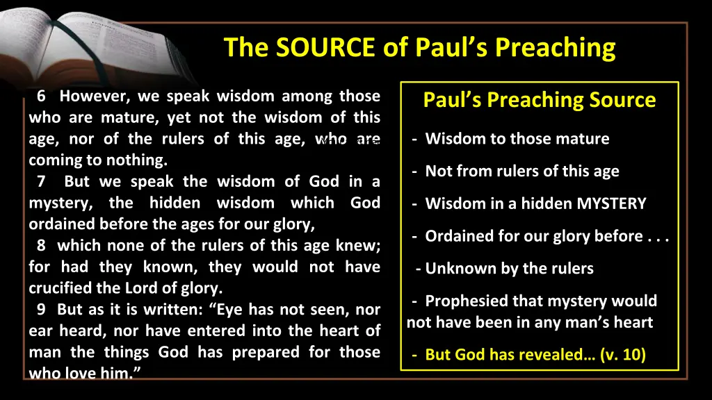the source of paul s preaching 7