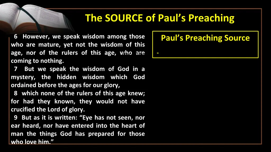 the source of paul s preaching