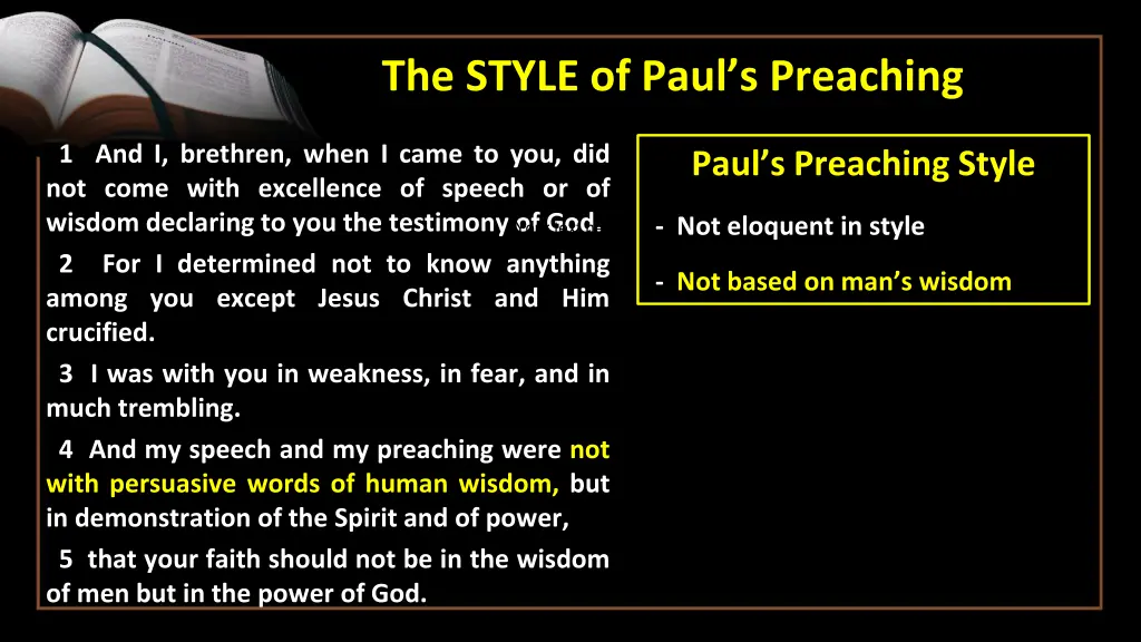 the style of paul s preaching 1