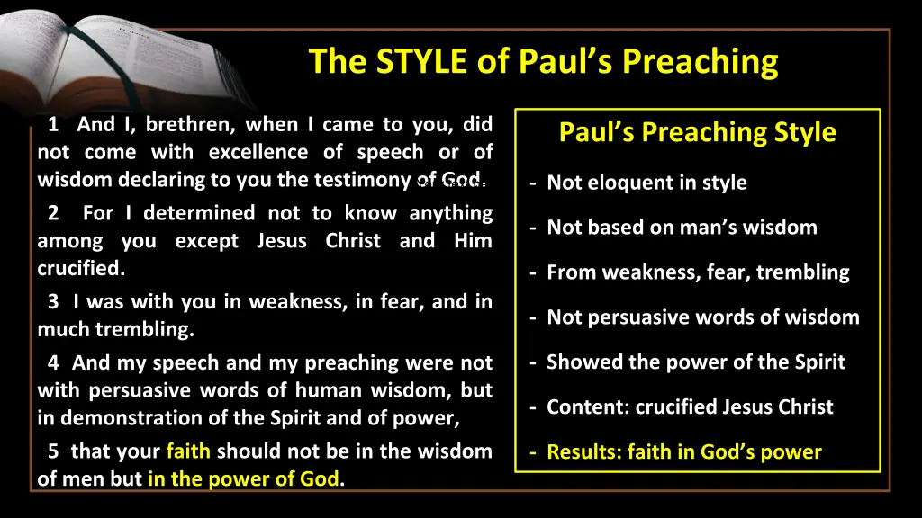 the style of paul s preaching 6