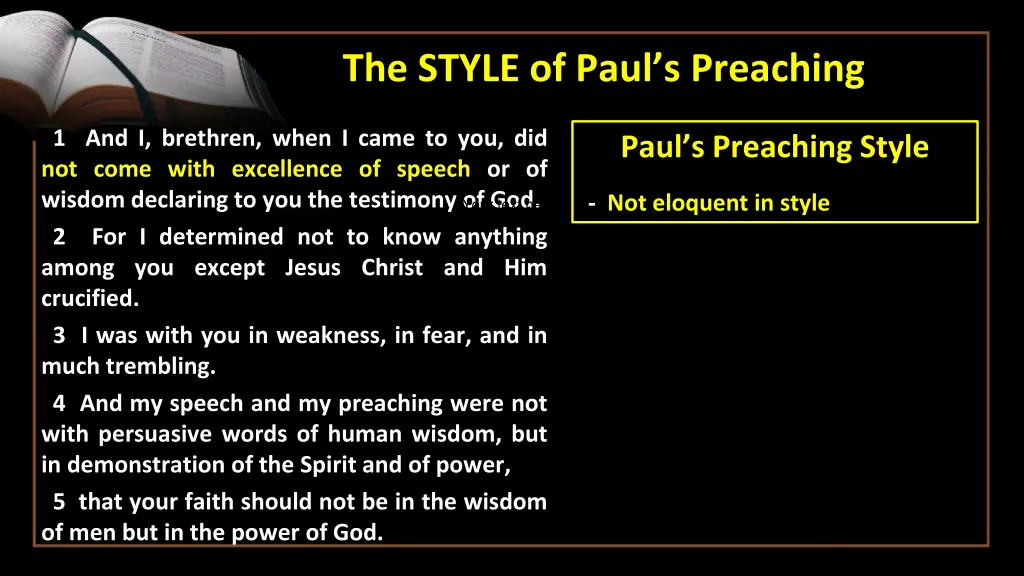 the style of paul s preaching