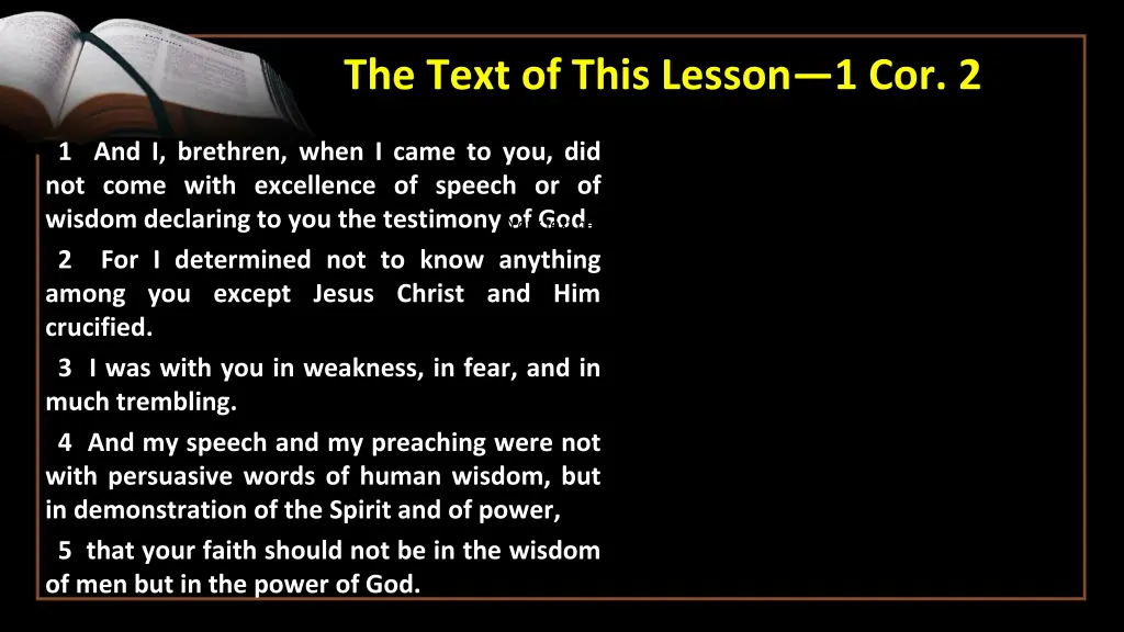 the text of this lesson 1 cor 2