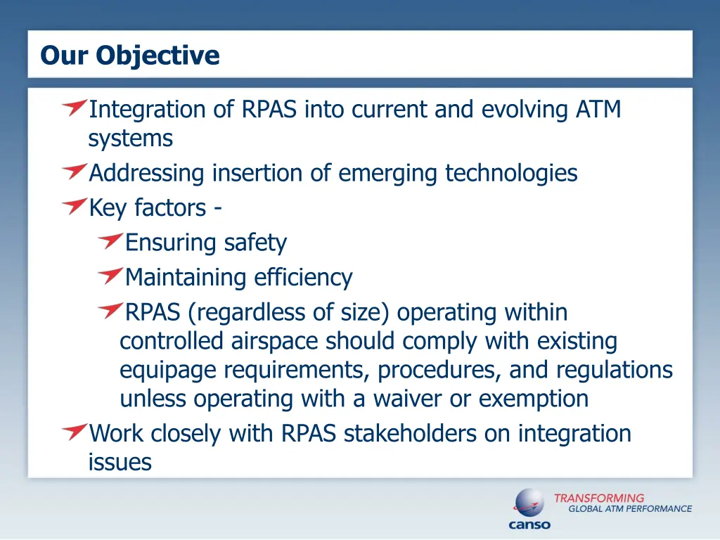 our objective