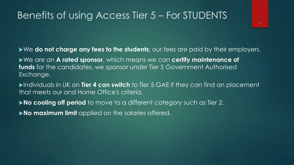 benefits of using access tier 5 for students