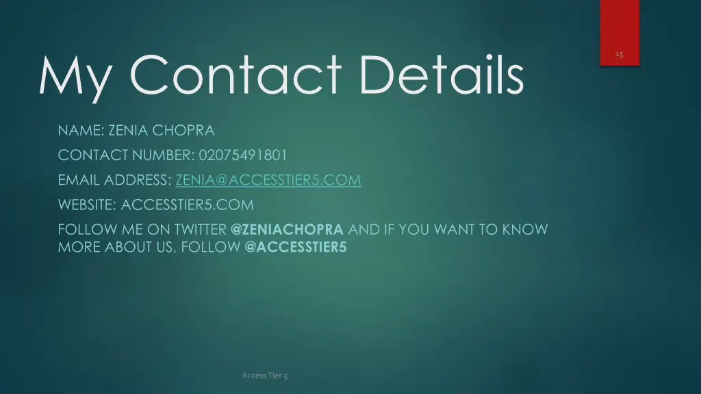 my contact details