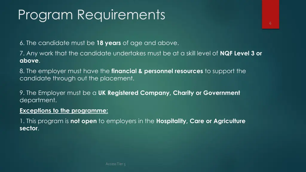 program requirements 1