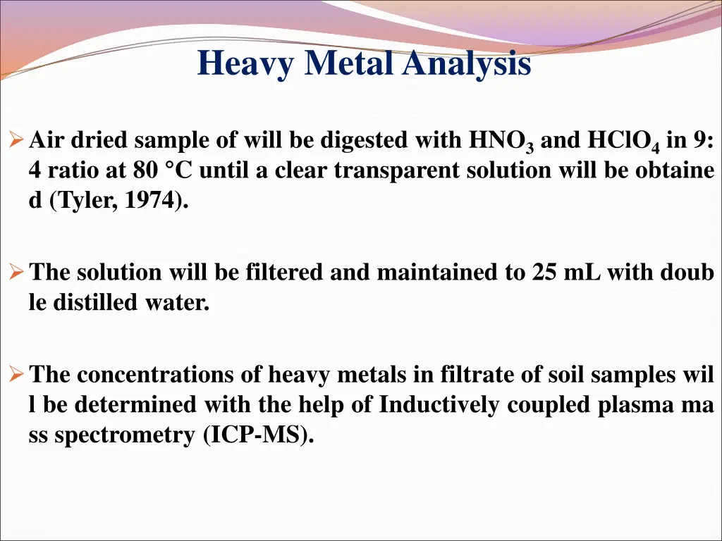 heavy metal analysis
