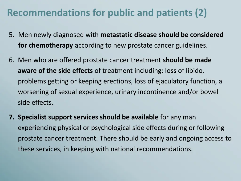 recommendations for public and patients 2