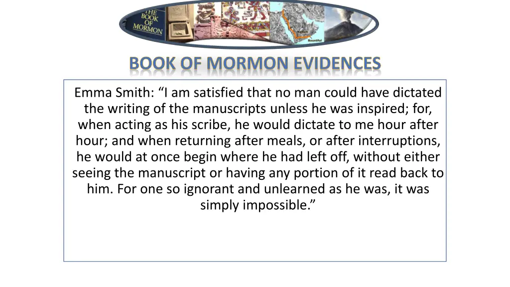 book of mormon evidences 1