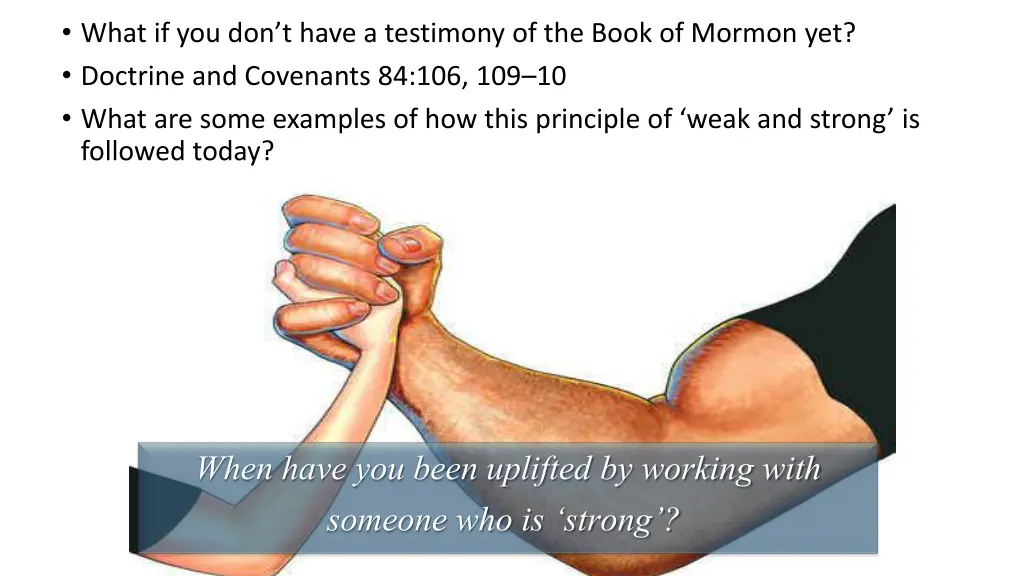 what if you don t have a testimony of the book