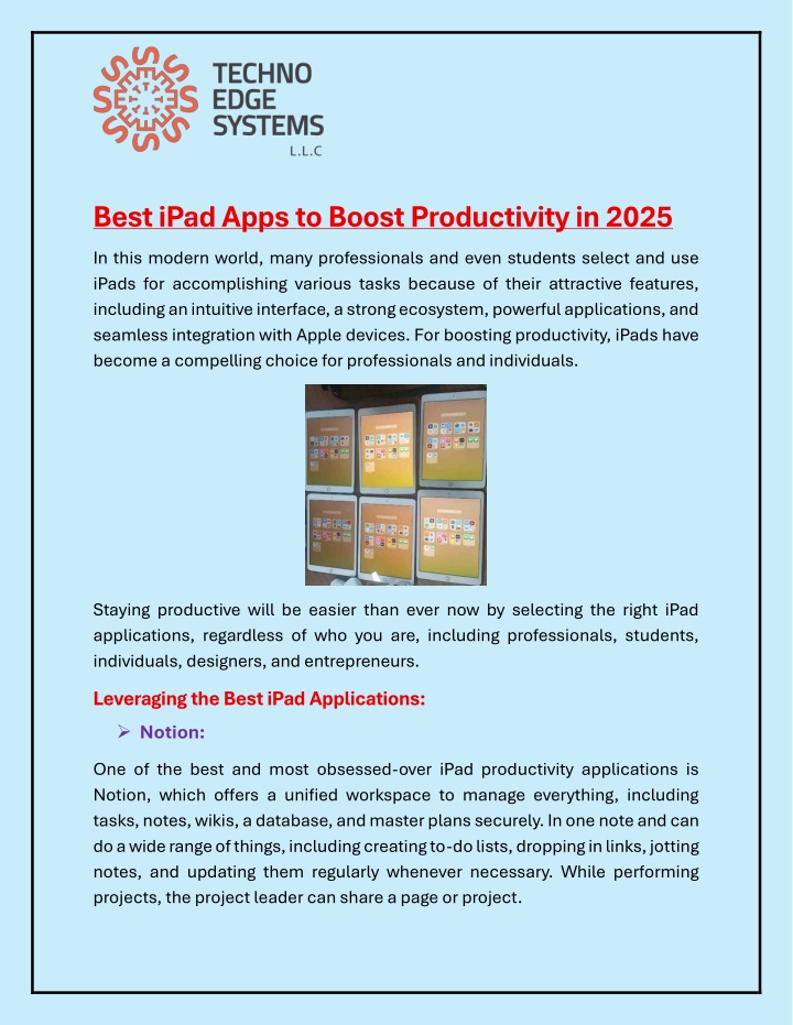 best ipad apps to boost productivity in 2025