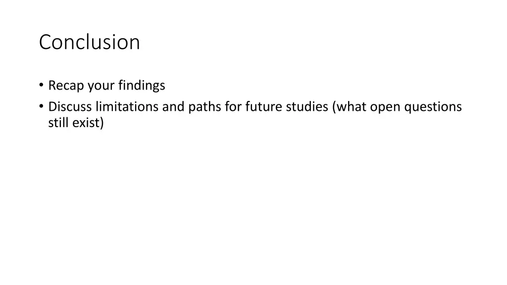 conclusion
