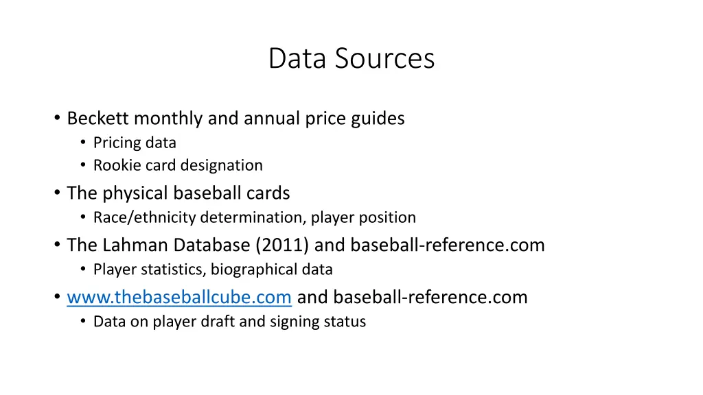data sources
