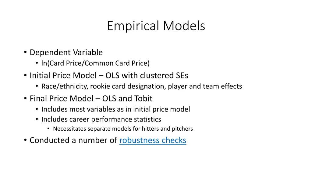 empirical models