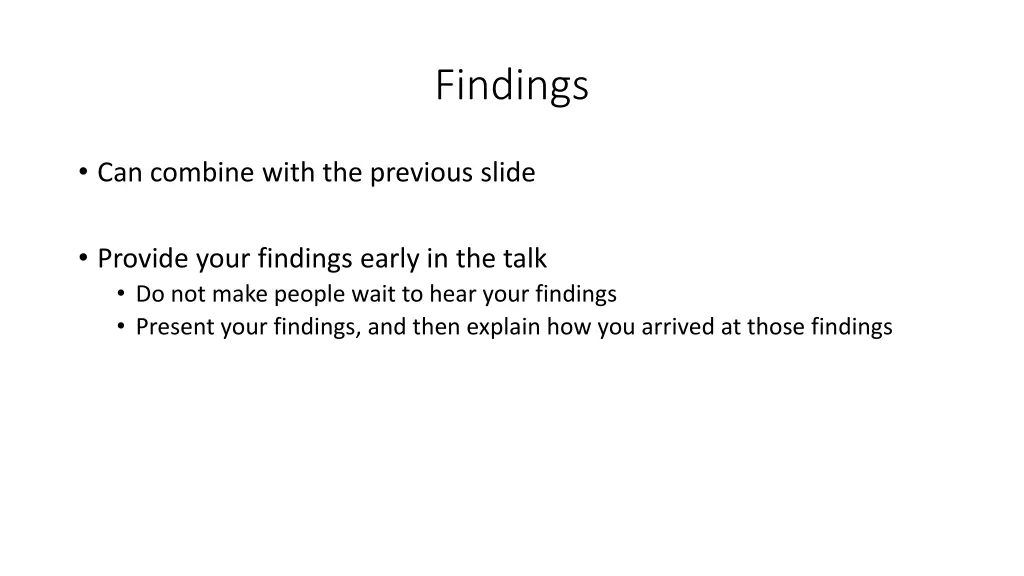 findings