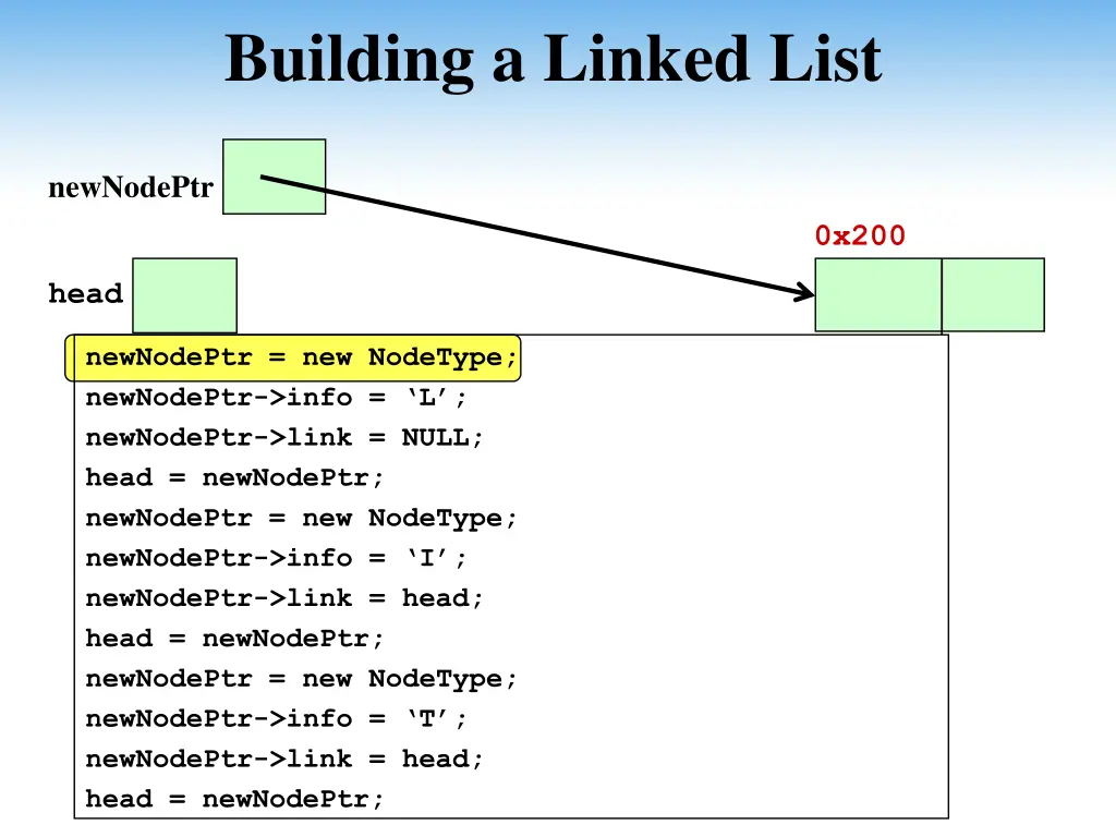 building a linked list 2