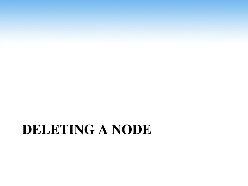 deleting a node
