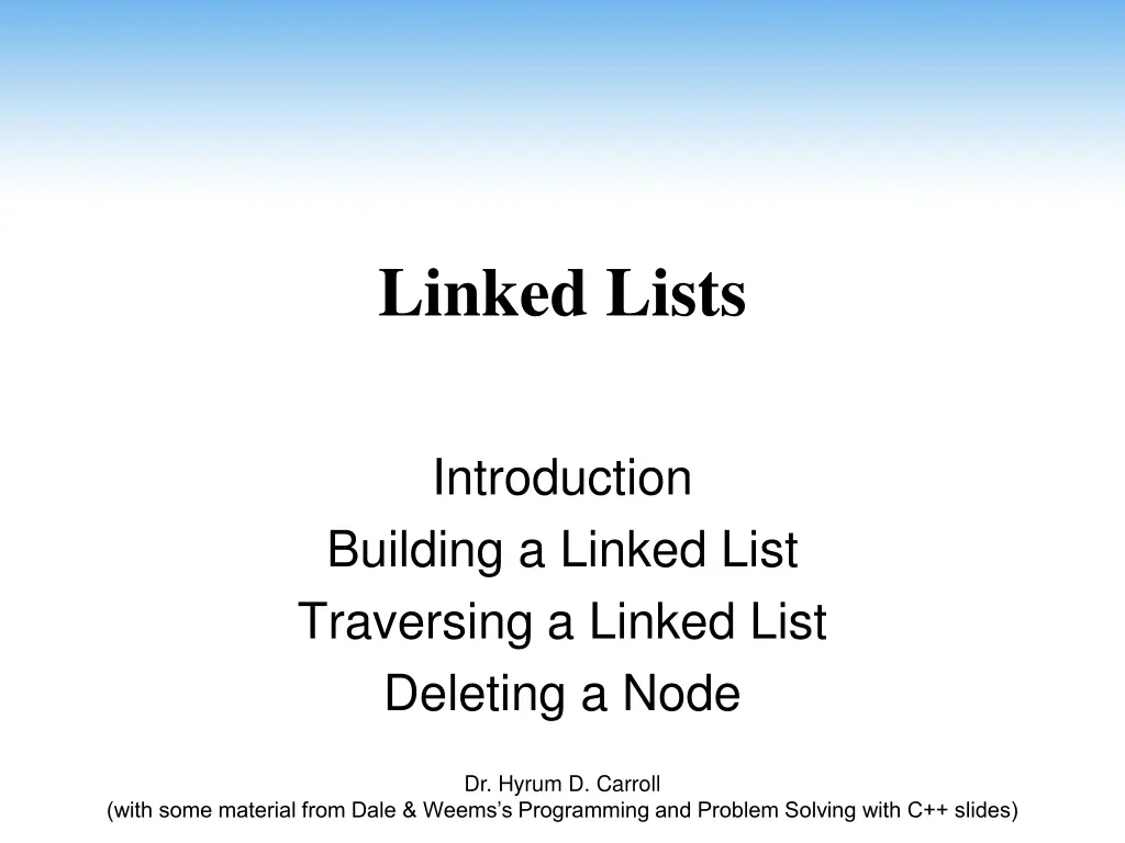 linked lists