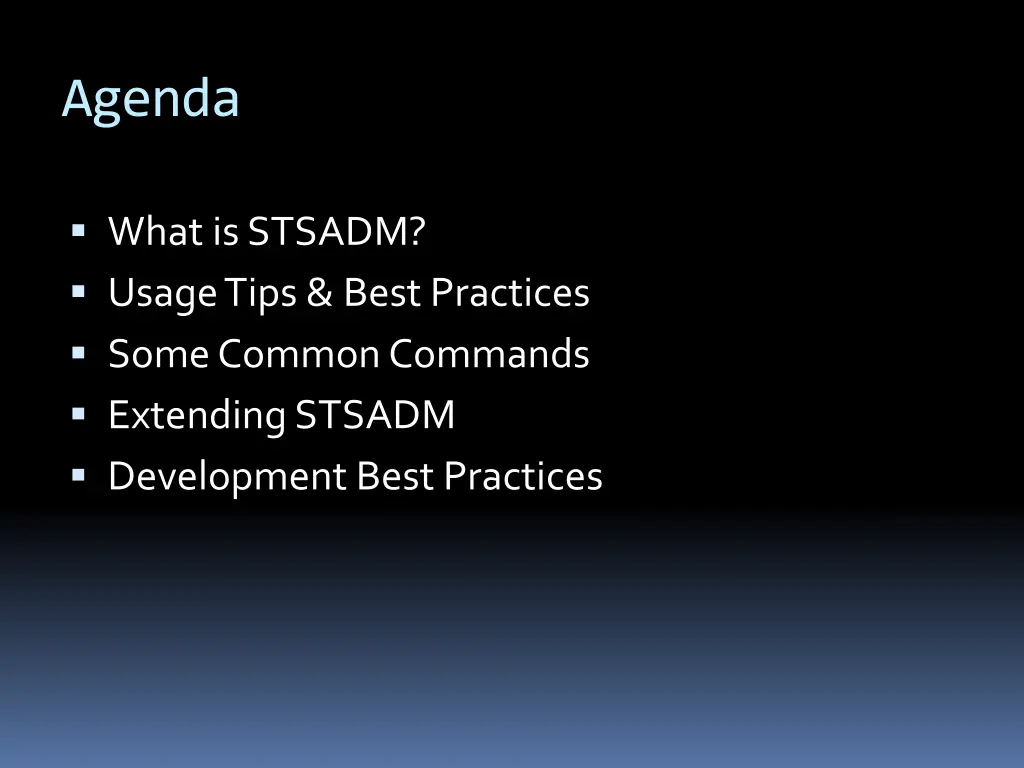 agenda