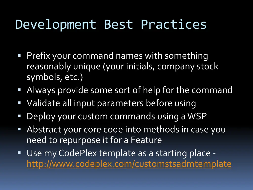 development best practices