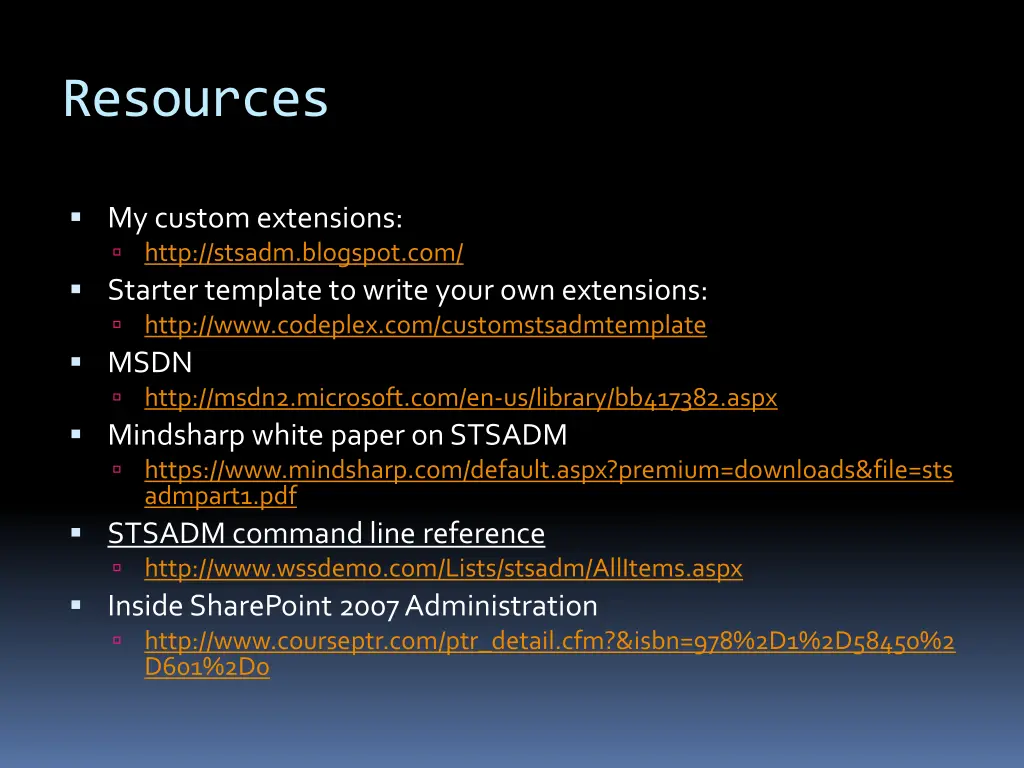 resources