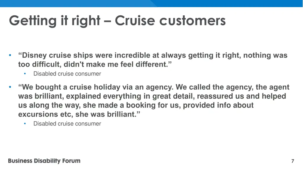 getting it right cruise customers