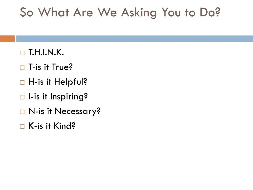 so what are we asking you to do