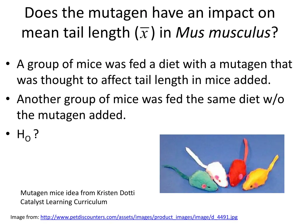does the mutagen have an impact on mean tail