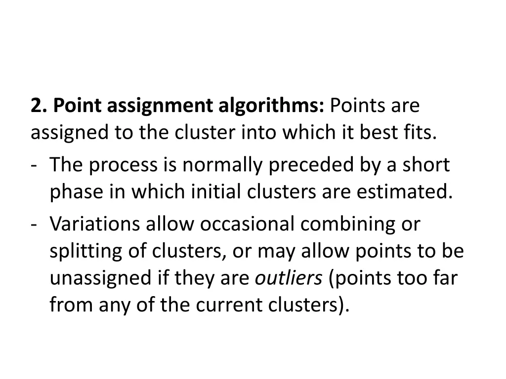 2 point assignment algorithms points are assigned