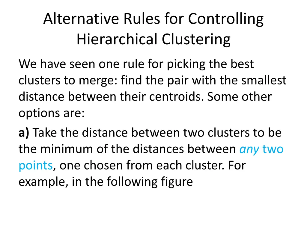 alternative rules for controlling hierarchical