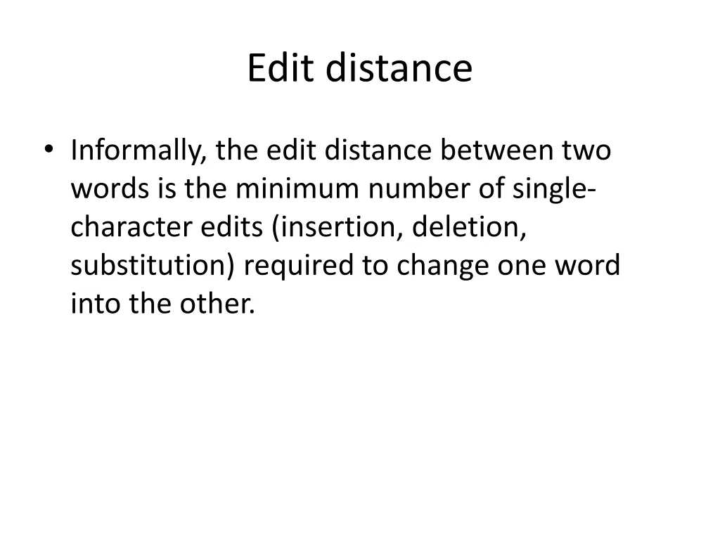 edit distance