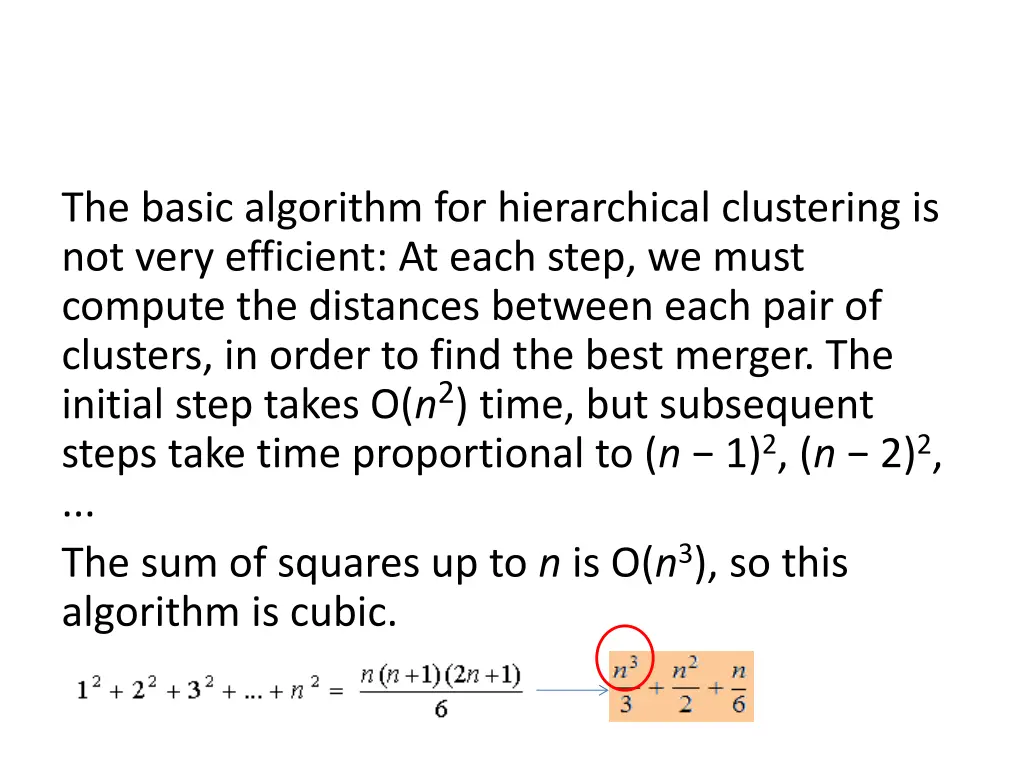 the basic algorithm for hierarchical clustering